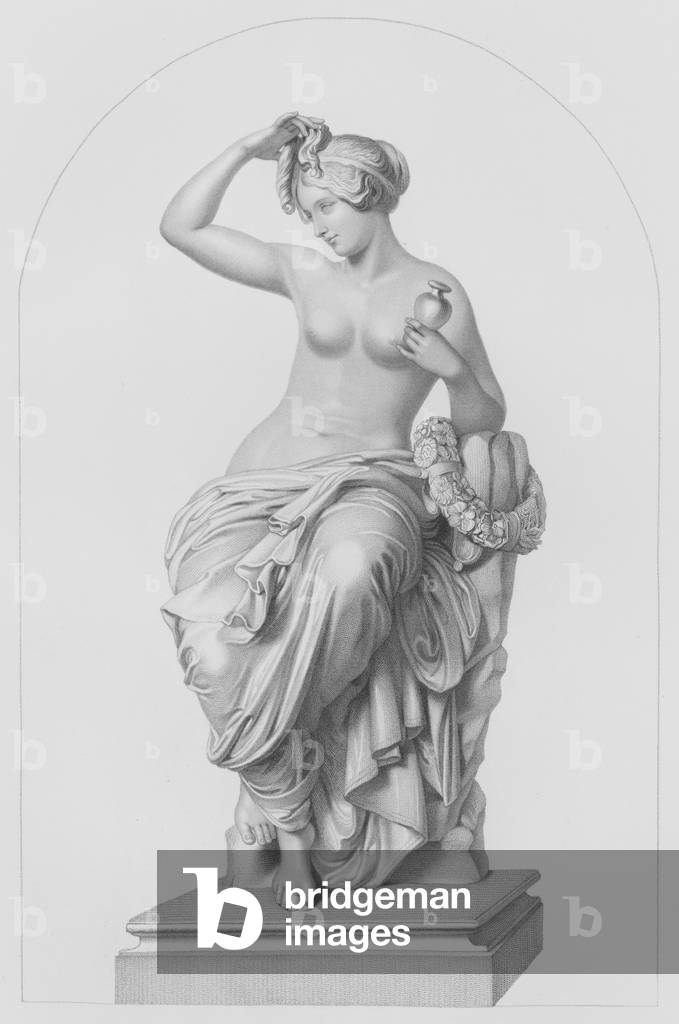 The Toilet, engraved by W H Mote, from the statue by L Wichmann (engraving)
