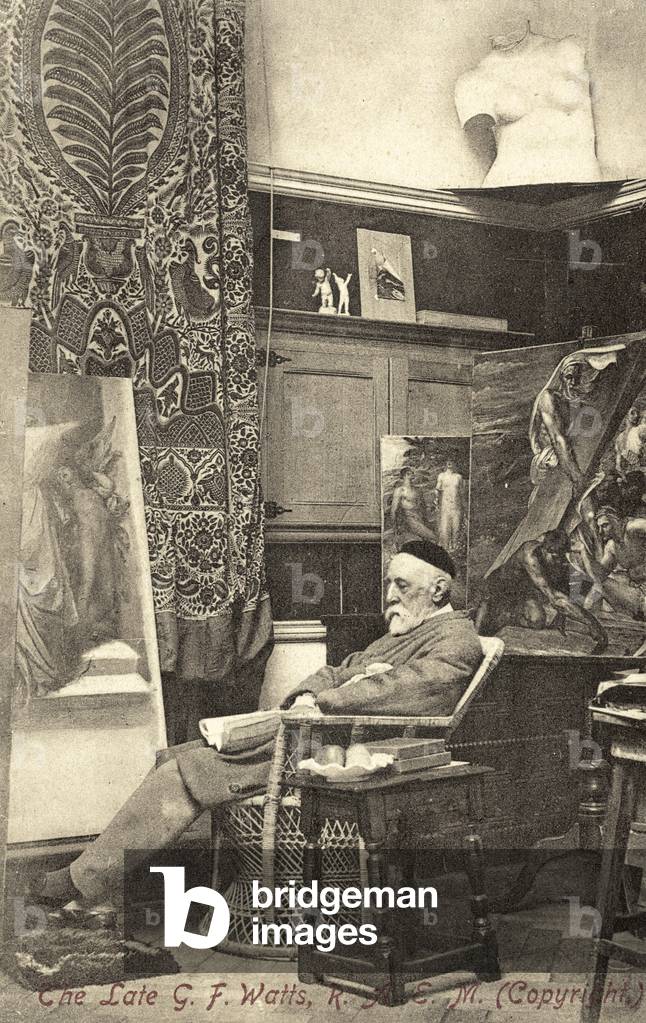 George Frederic Watts (b/w photo)