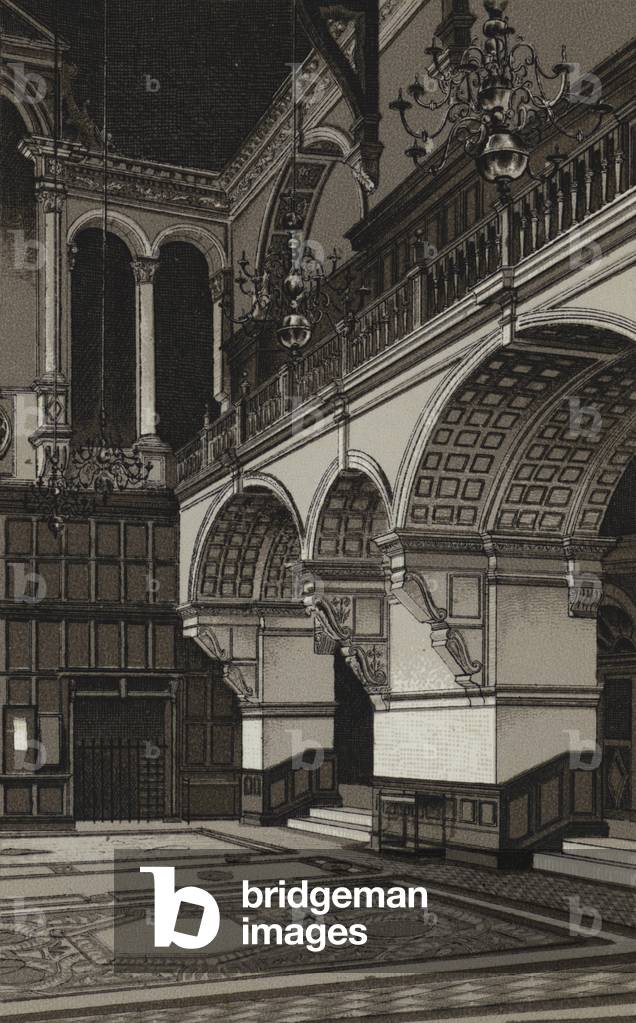 Great Hall, New Examination Schools, Oxford (litho)