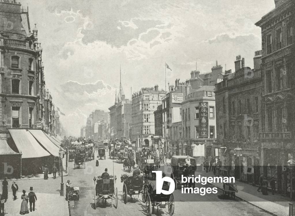 Oxford Street, looking East (b/w photo)