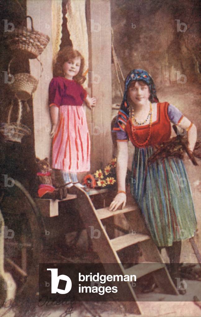 Our caravan, the simple life (coloured photo)