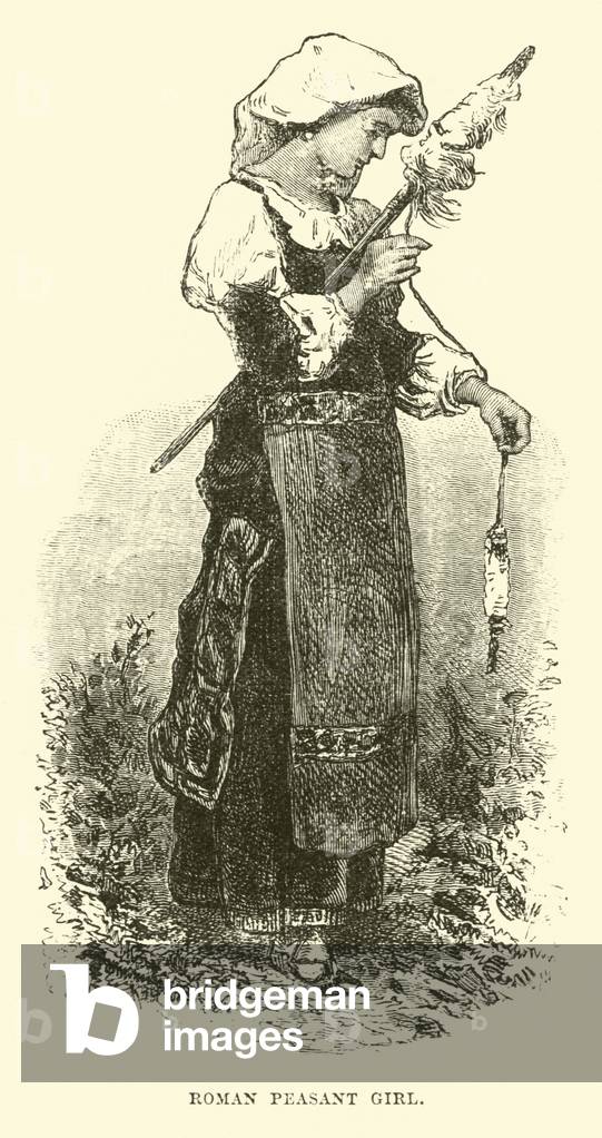 Roman peasant girl (engraving)