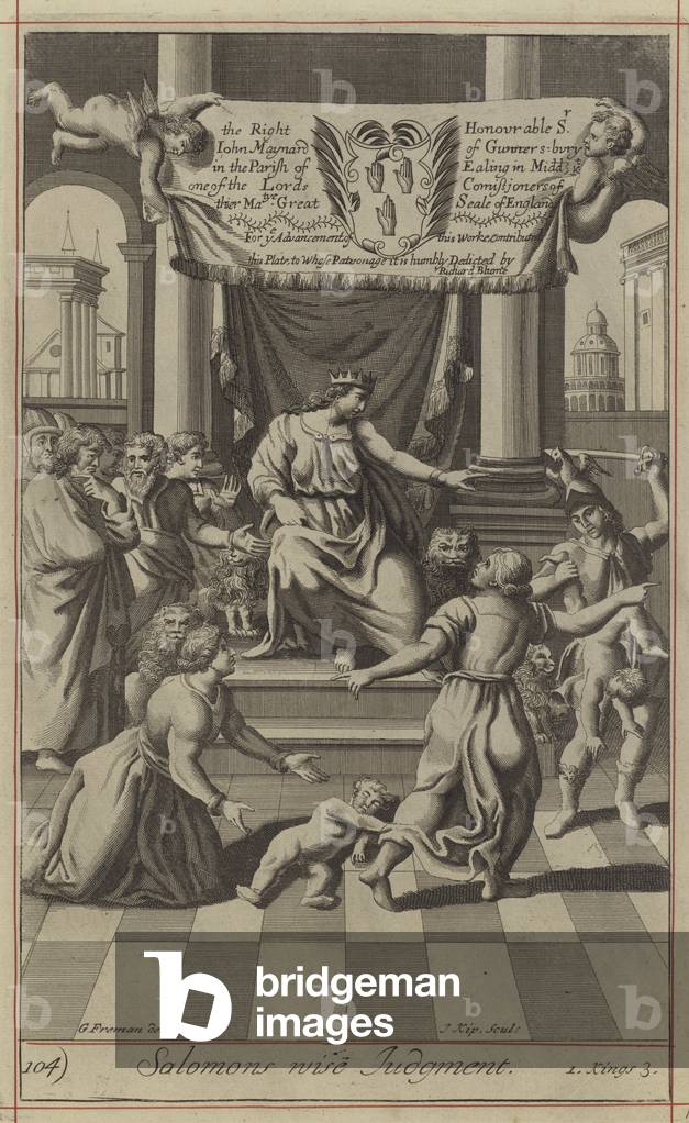 Solomon's wise Judgment (engraving)