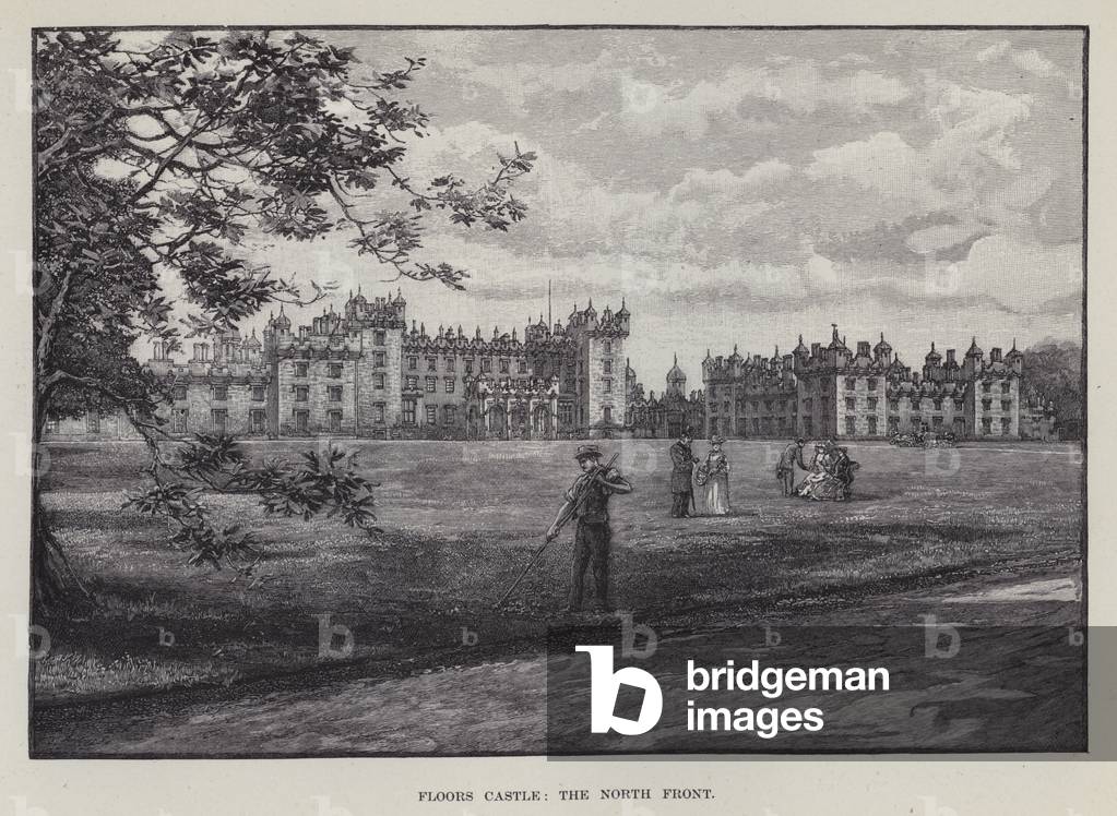 Floors Castle, The North Front (litho)
