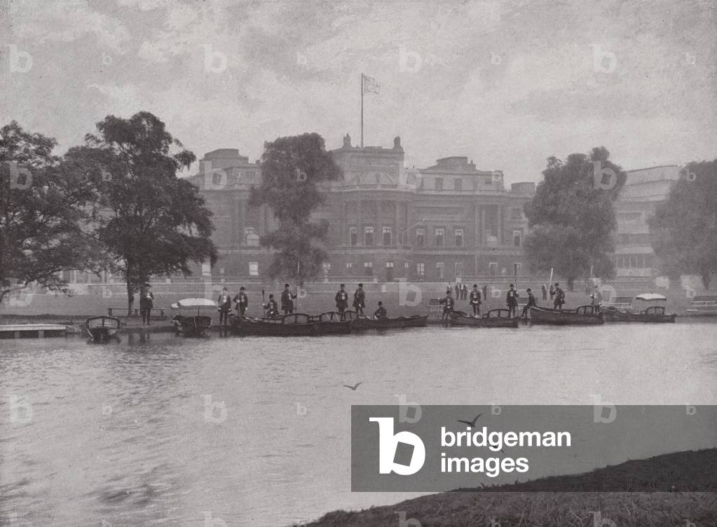 Pleasure Grounds of Buckingham Palace (b/w photo)
