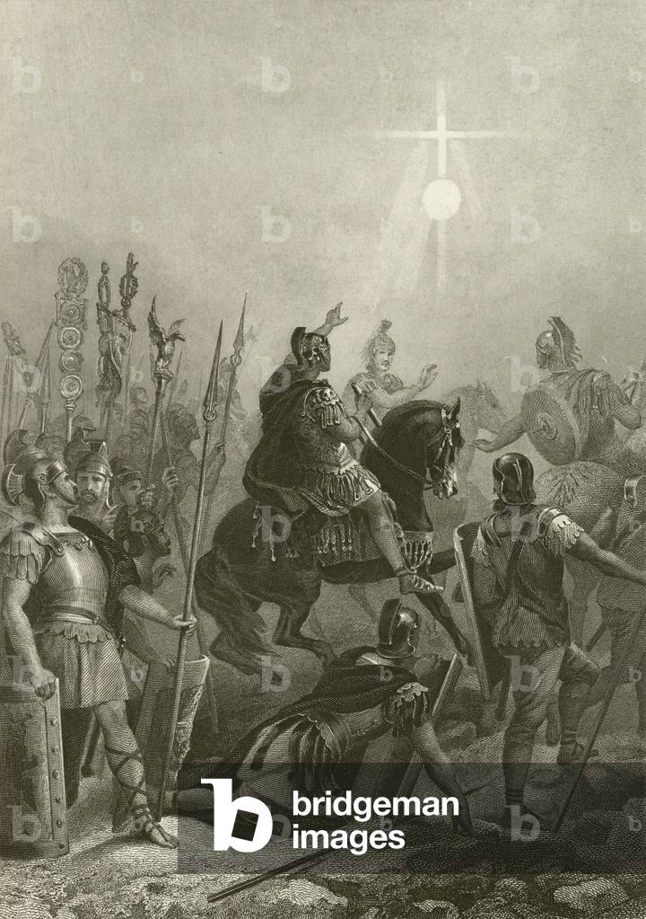 Conversion of the Emperor Constantine, 312 (engraving)