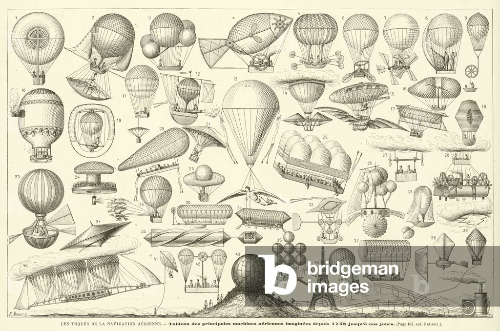 Les Toques De La Navigation Aerienne (engraving)