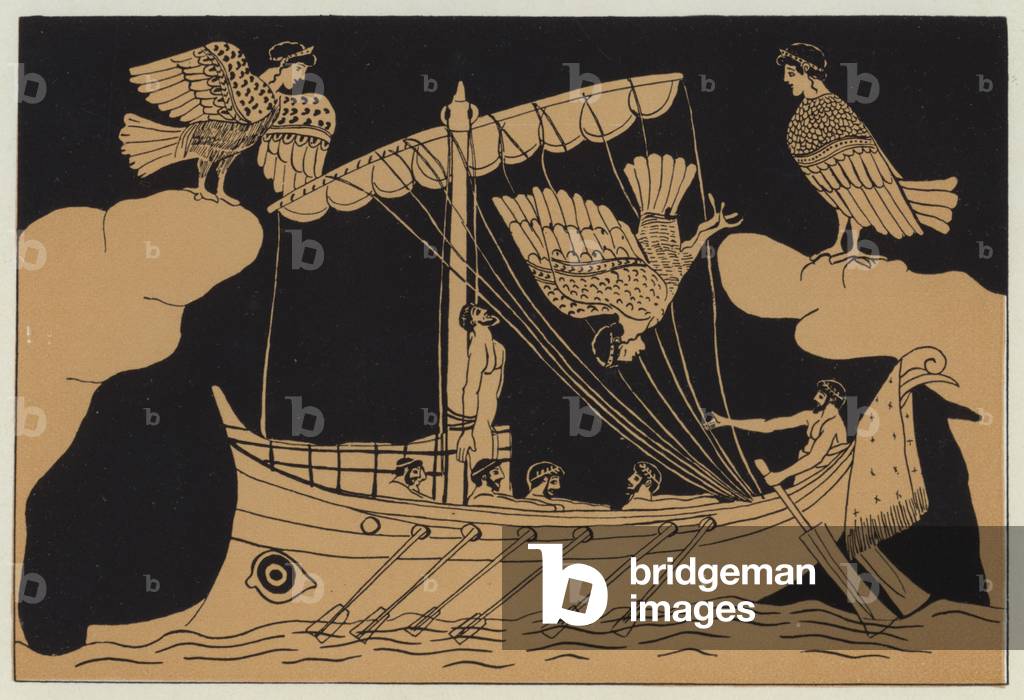 Ulysses and the Sirens (colour litho)
