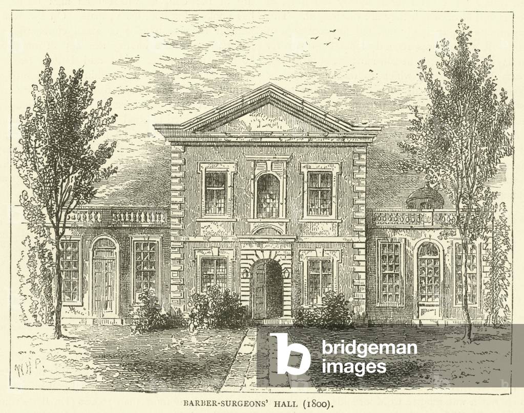 Barber-Surgeons' Hall, 1800 (engraving)