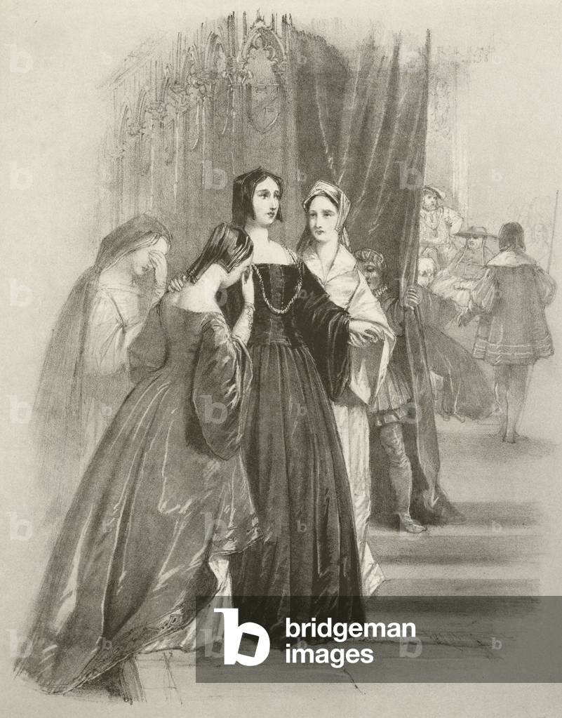 The Summons, Katherine Queen of England, Come into Court (litho)