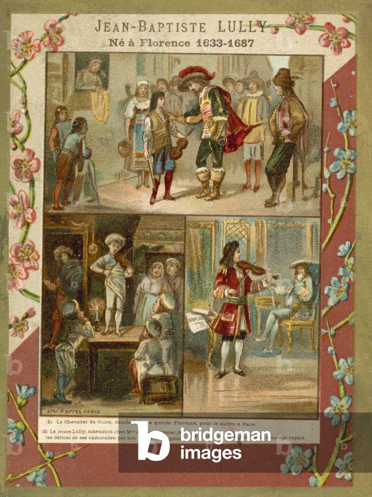 Jean-Baptiste Lully, French composer (chromolitho)