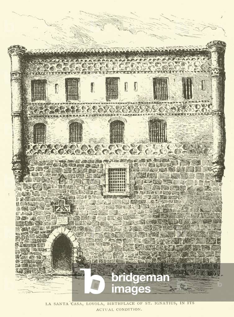 La Santa Casa, Loyola, birthplace of St Ignatius, in its actual condition (engraving)