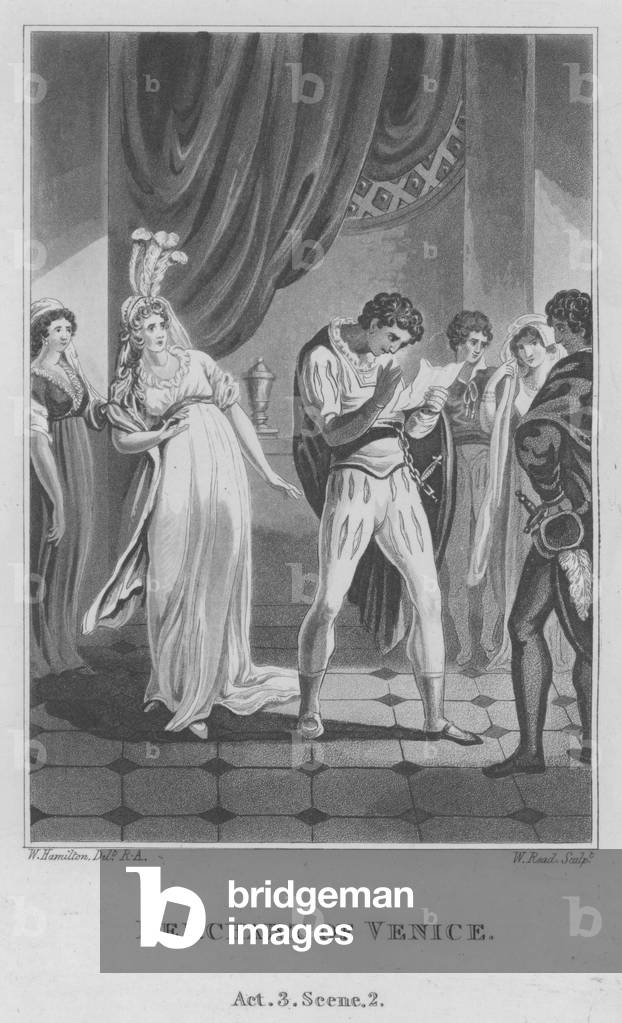 Merchant of Venice, Act 3, Scene 2 (engraving)