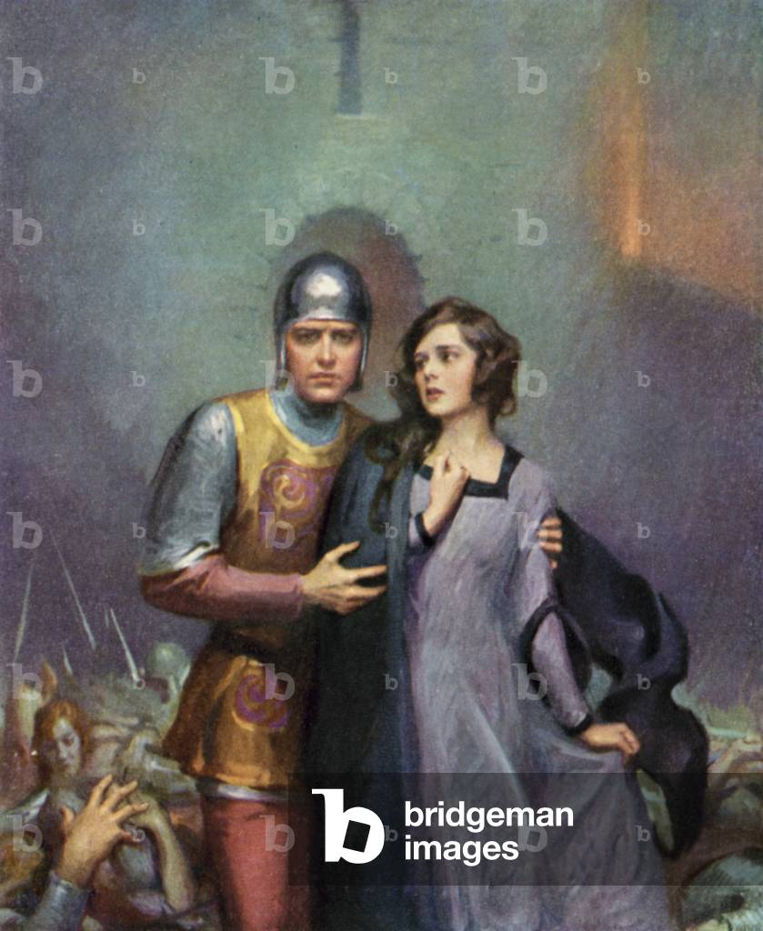 Illustration for Quentin Durward by Sir Walter Scott (colour litho)