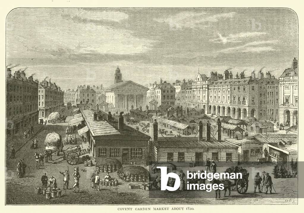 Covent Garden Market about 1820 (engraving)