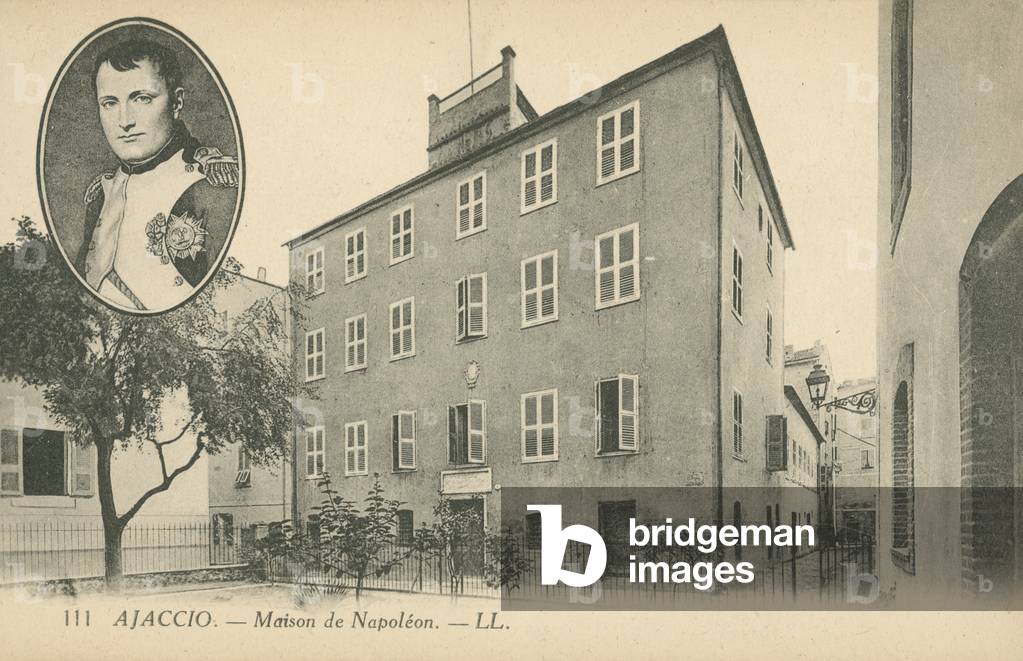 Napoleon's Birthplace, Ajaccio (b/w photo)