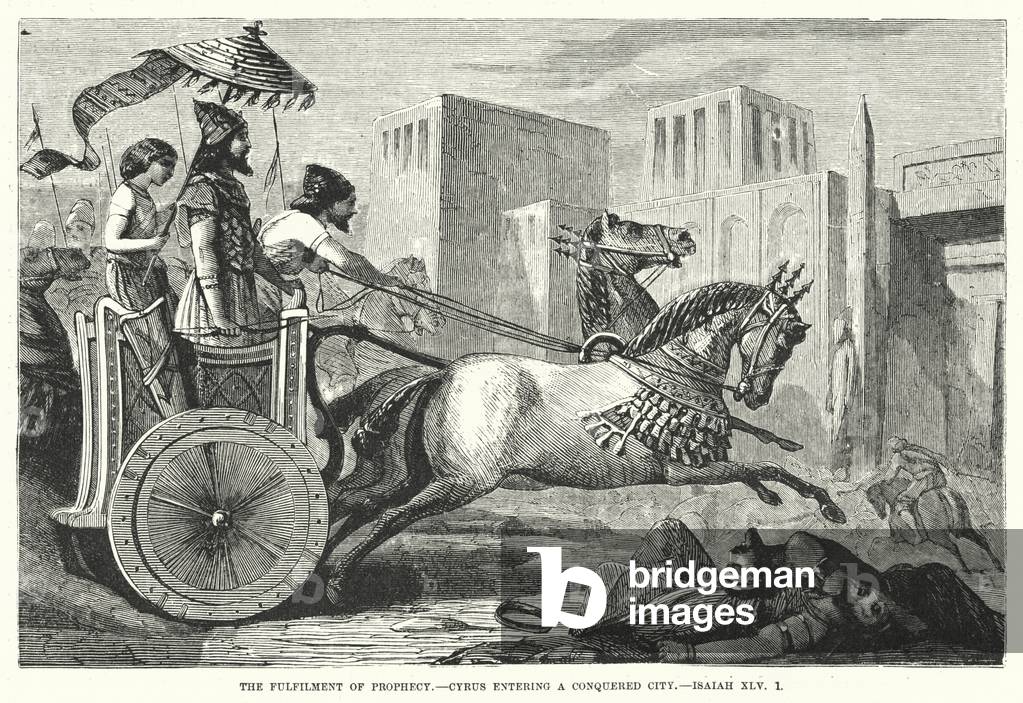The Fulfilment of Prophecy, Cyrus entering a Conquered City, Isaiah XLV, 1 (engraving)