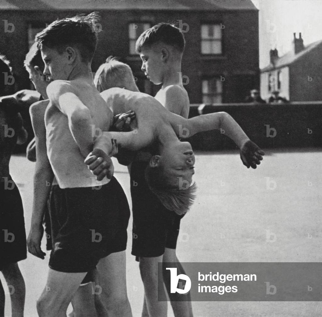 Moving and Growing, Physical Education in the Primary School, 1950s (b/w photo)