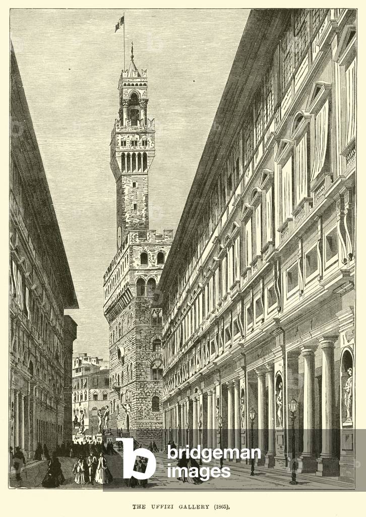 The Uffizi Gallery, 1865 (engraving)