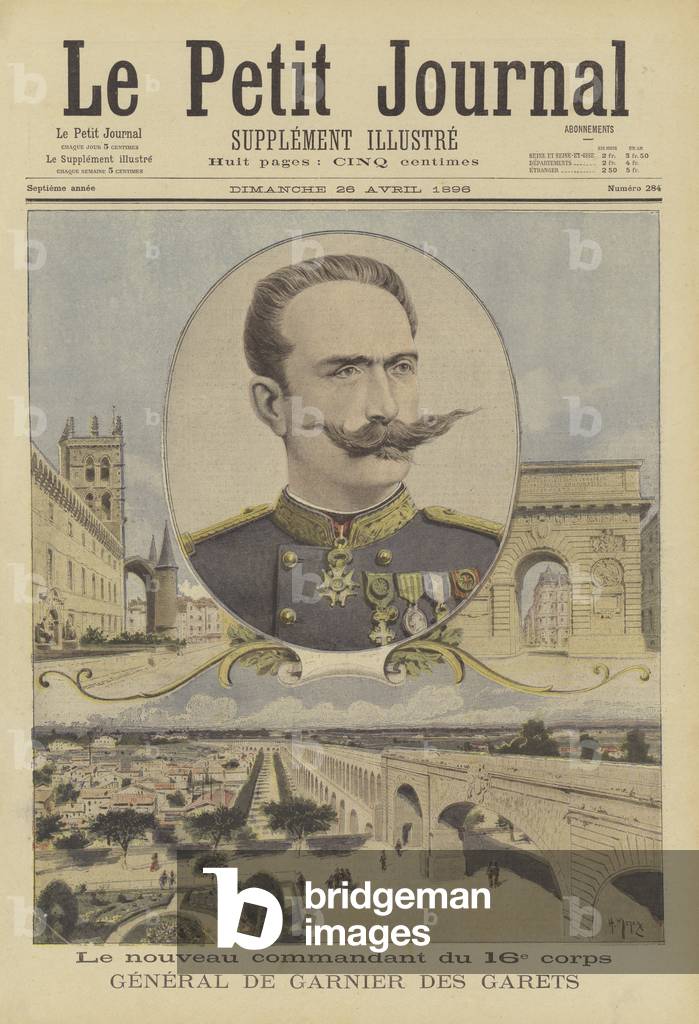 General de Garnier des Garets (colour litho)