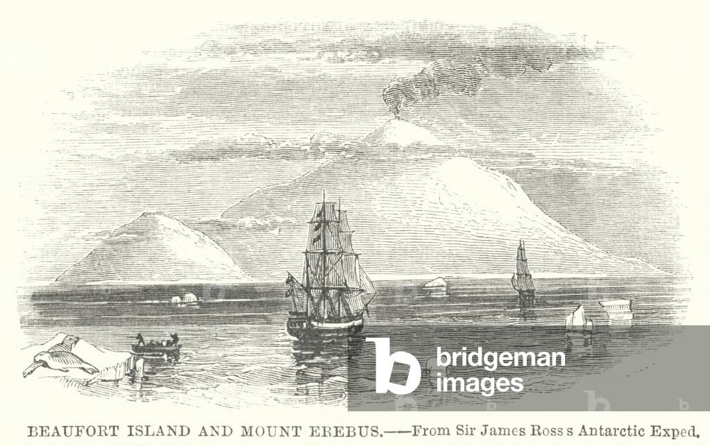 Beaufort Island and Mount Erebus (engraving)