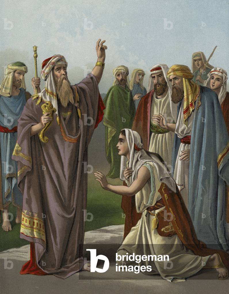 Samuel anointing David (chromolitho)