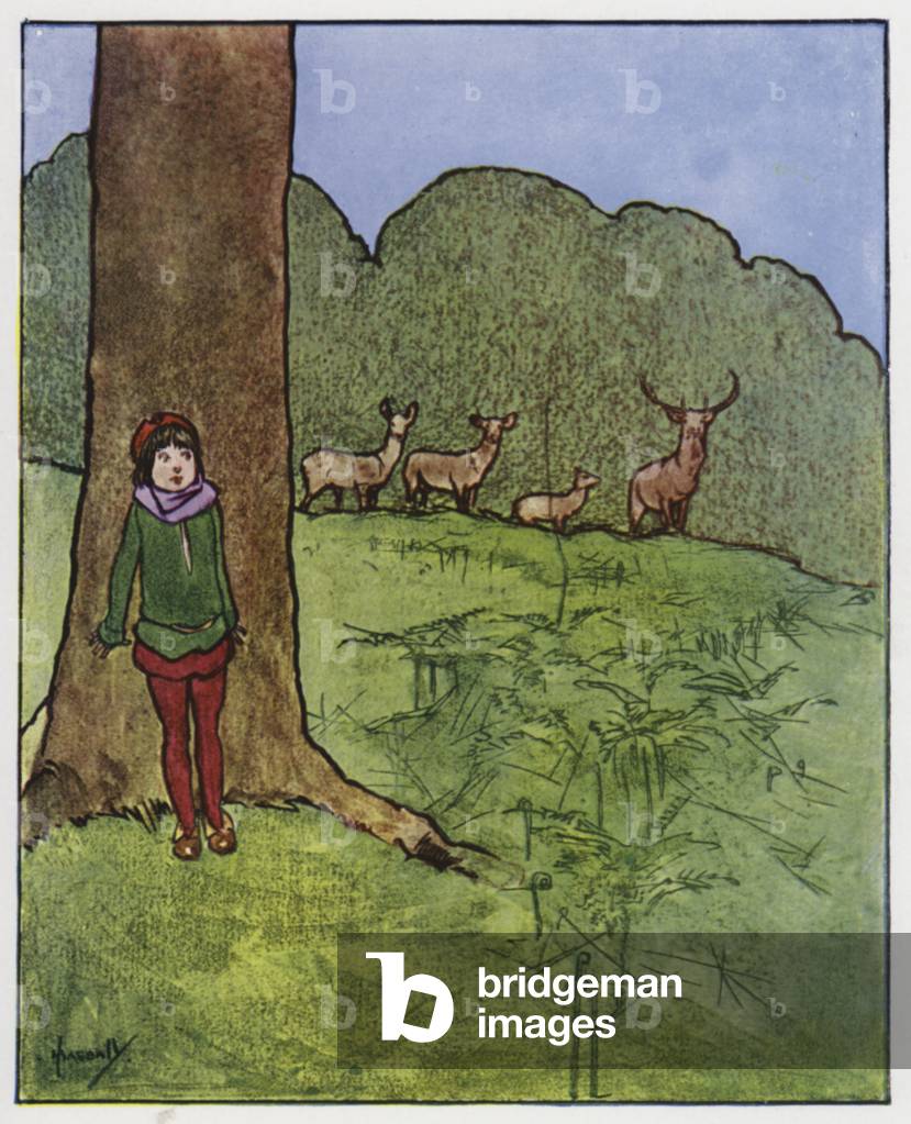 The deer (colour litho)