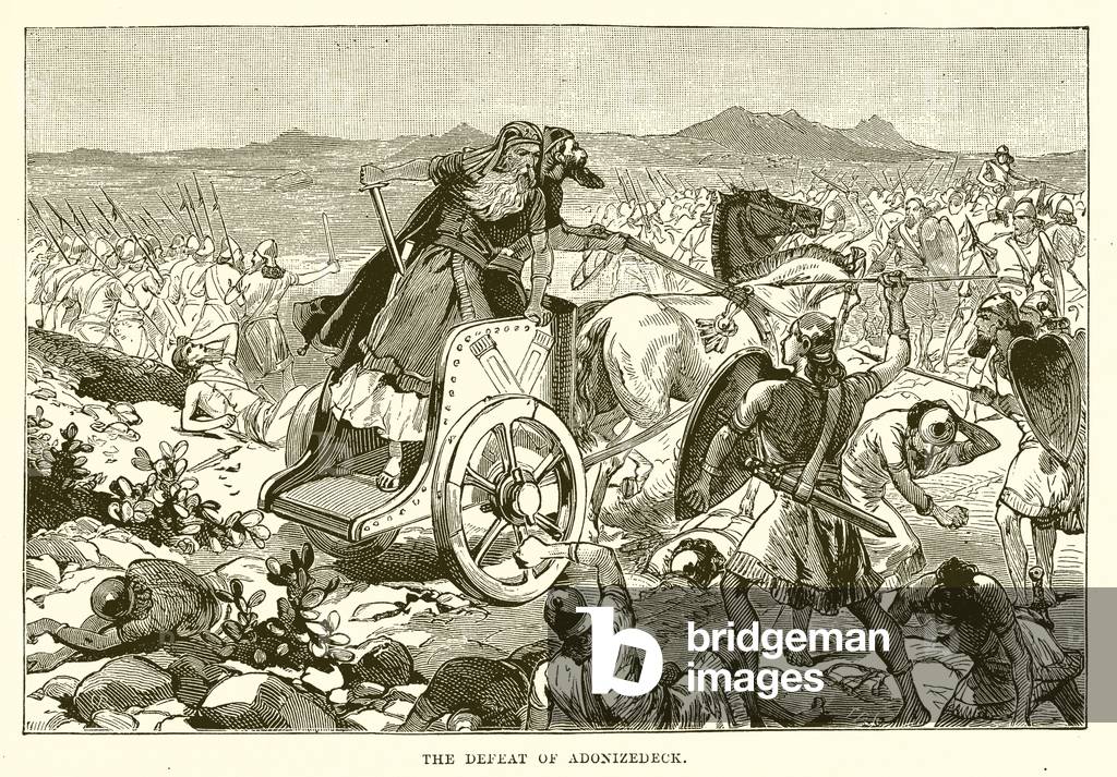 The defeat of Adonizedeck (engraving)