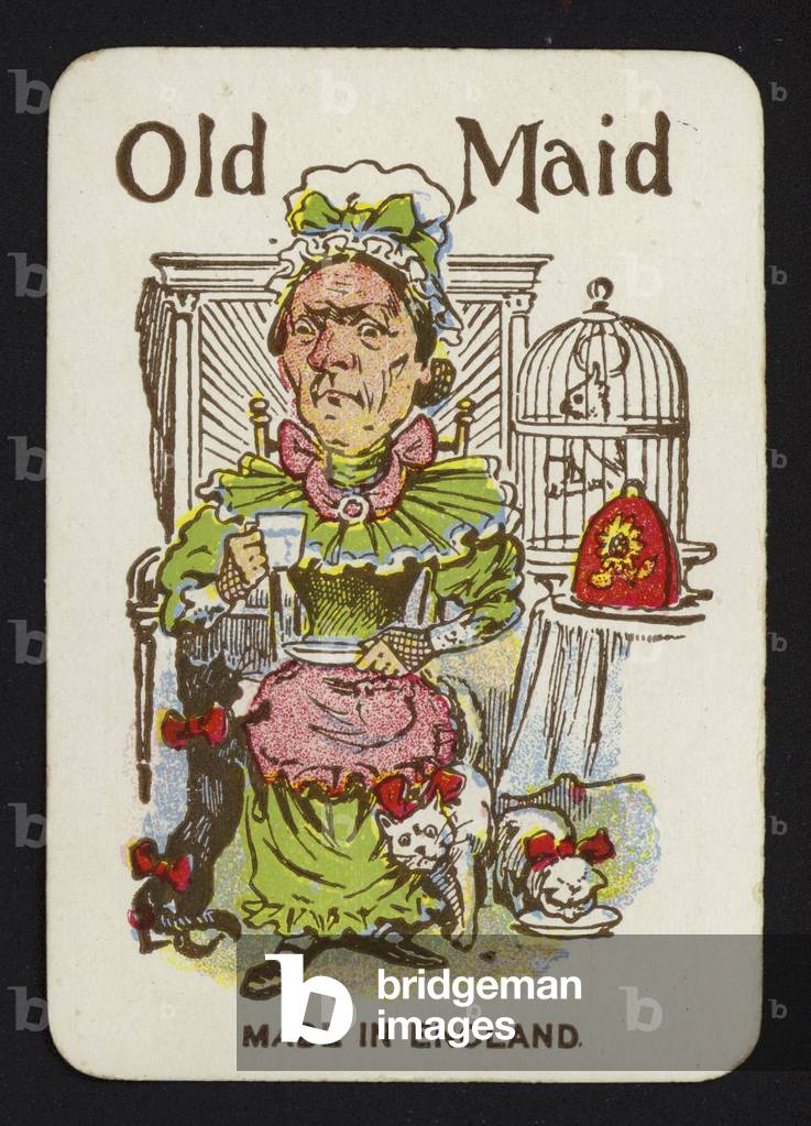 Playing card: Old Maid (colour litho)