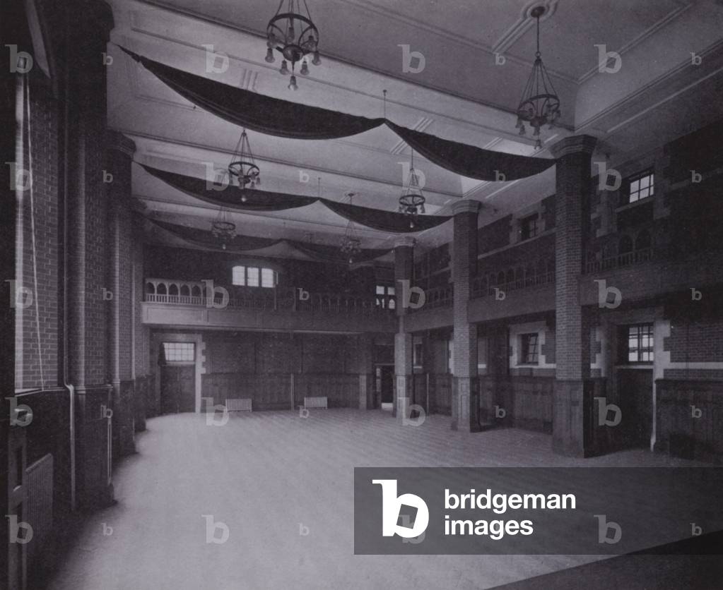 The Great Hall of the Merchant Ventures' Technical College (b/w photo)