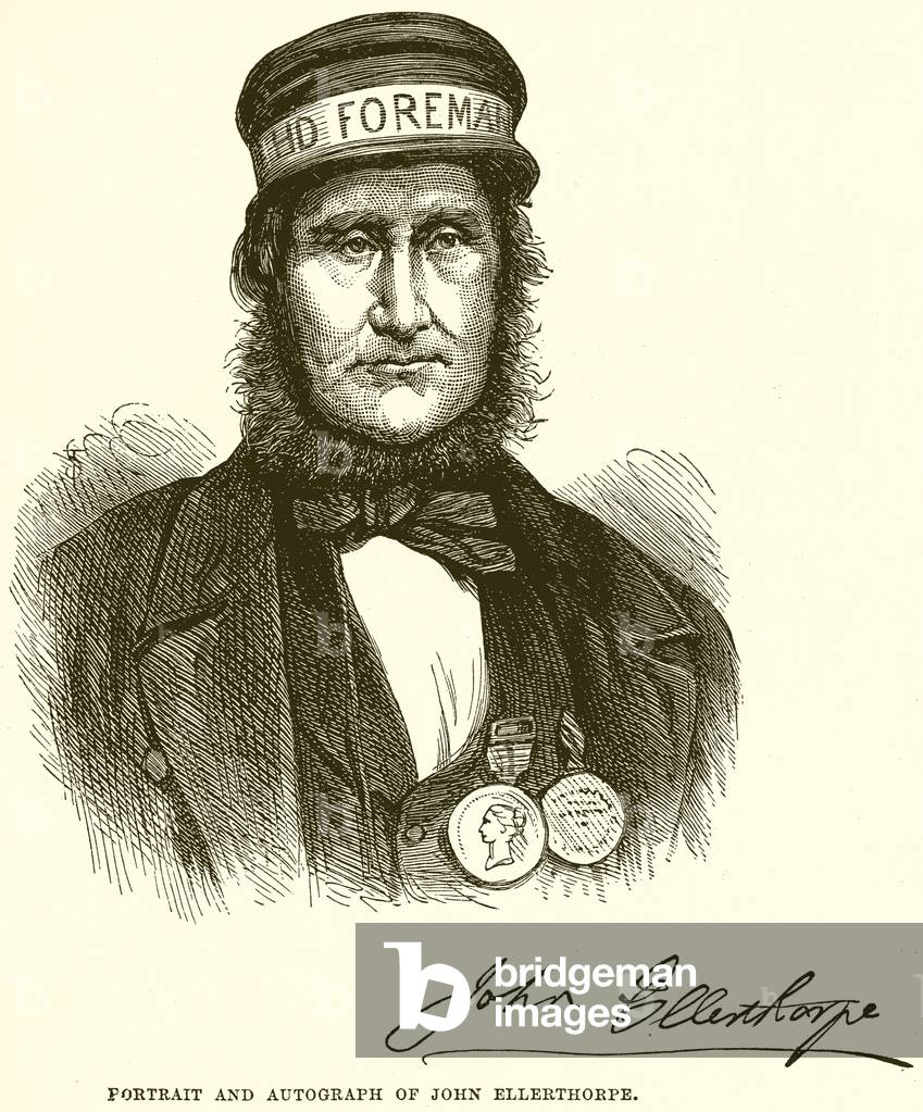 Portrait and Autograph of John Ellerthorpe (engraving)