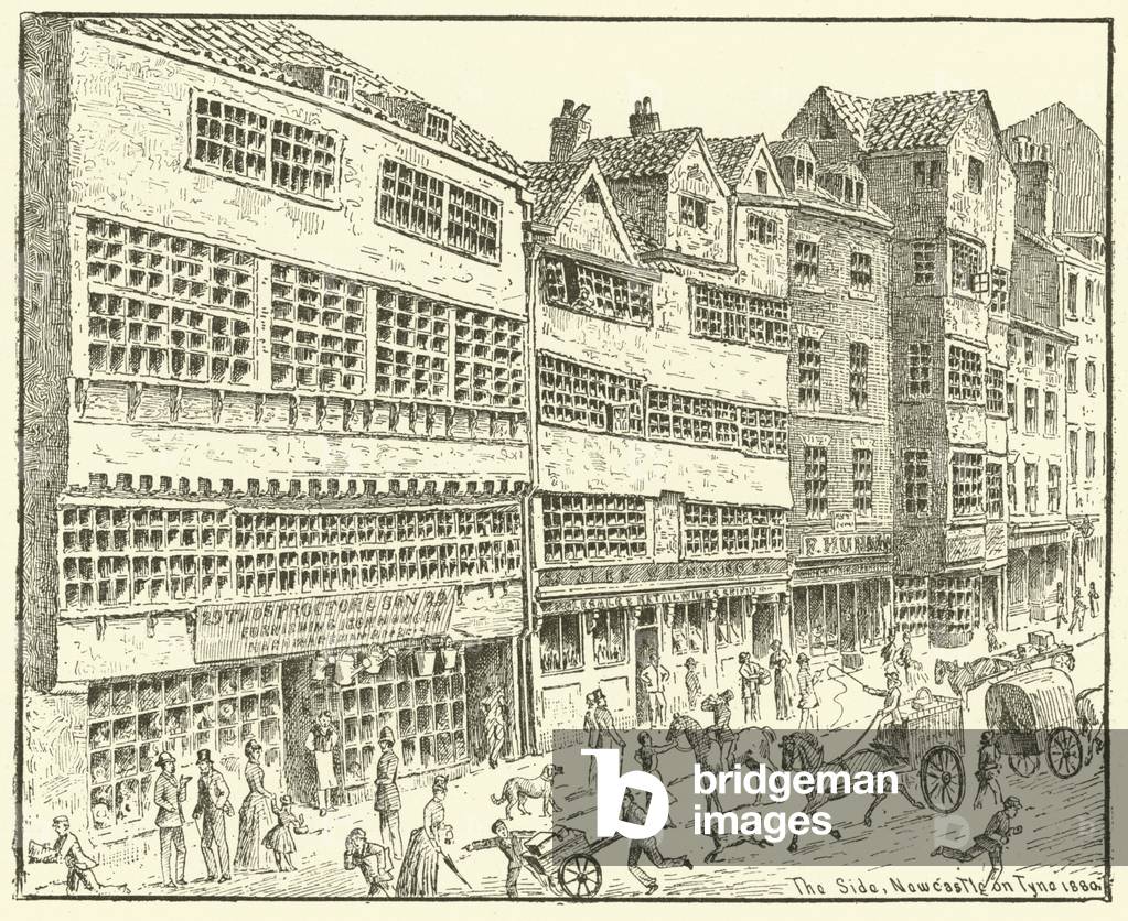 The Side, Newcastle on Tyne 1880 (engraving)