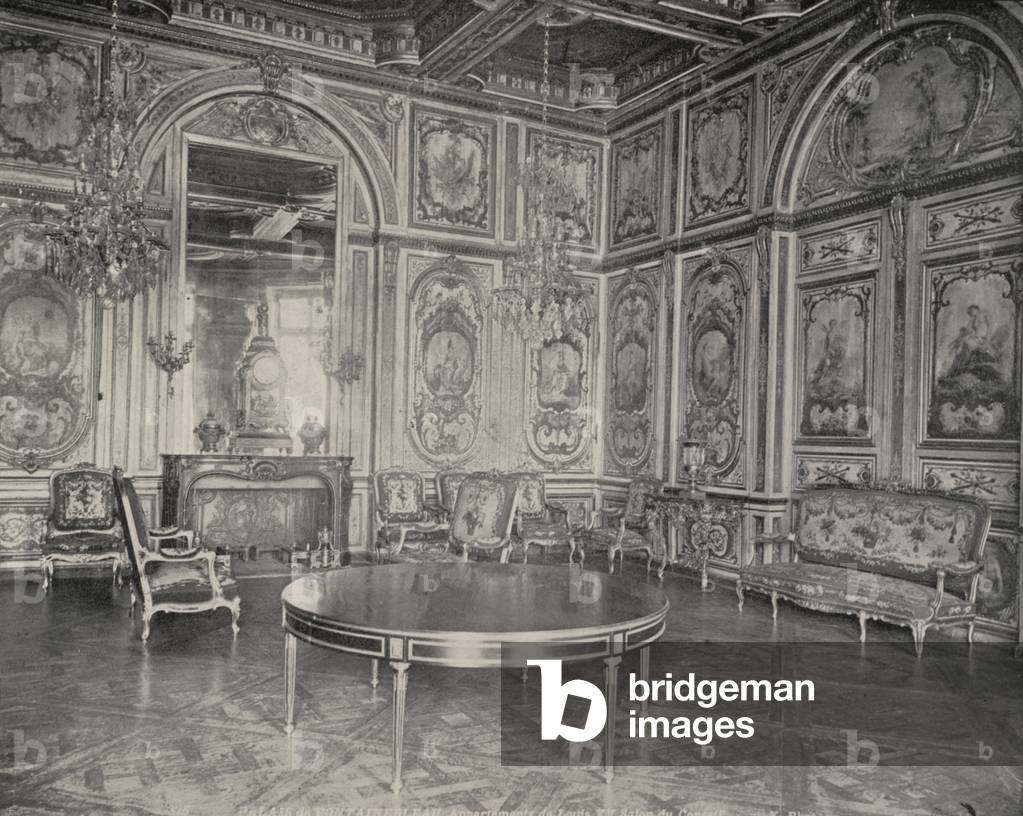 Counsel Room, Palace of Fontainebleau (b/w photo)