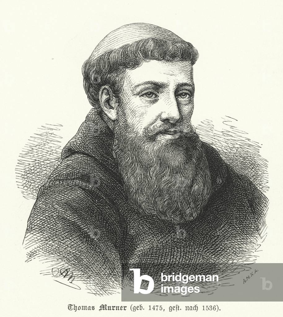 Thomas Murner, German satririst, poet and translator (engraving)
