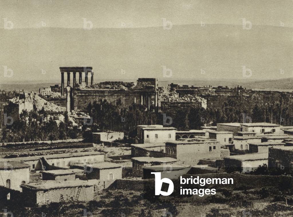 Syria, Ruins of Baalbec (b/w photo)