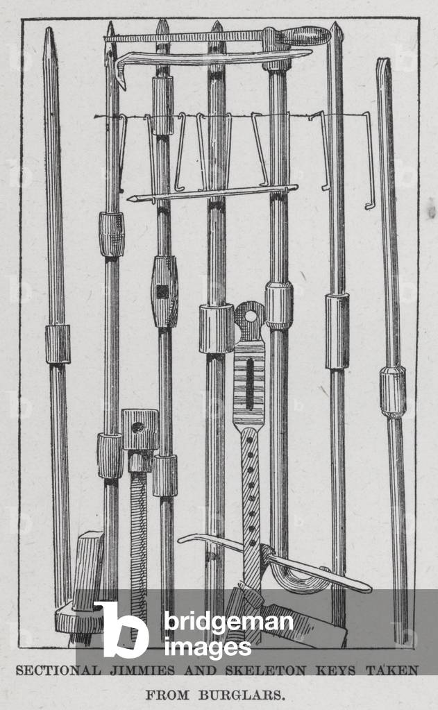 Sectional Jimmies and Skeleton Keys taken from Burglars (litho)