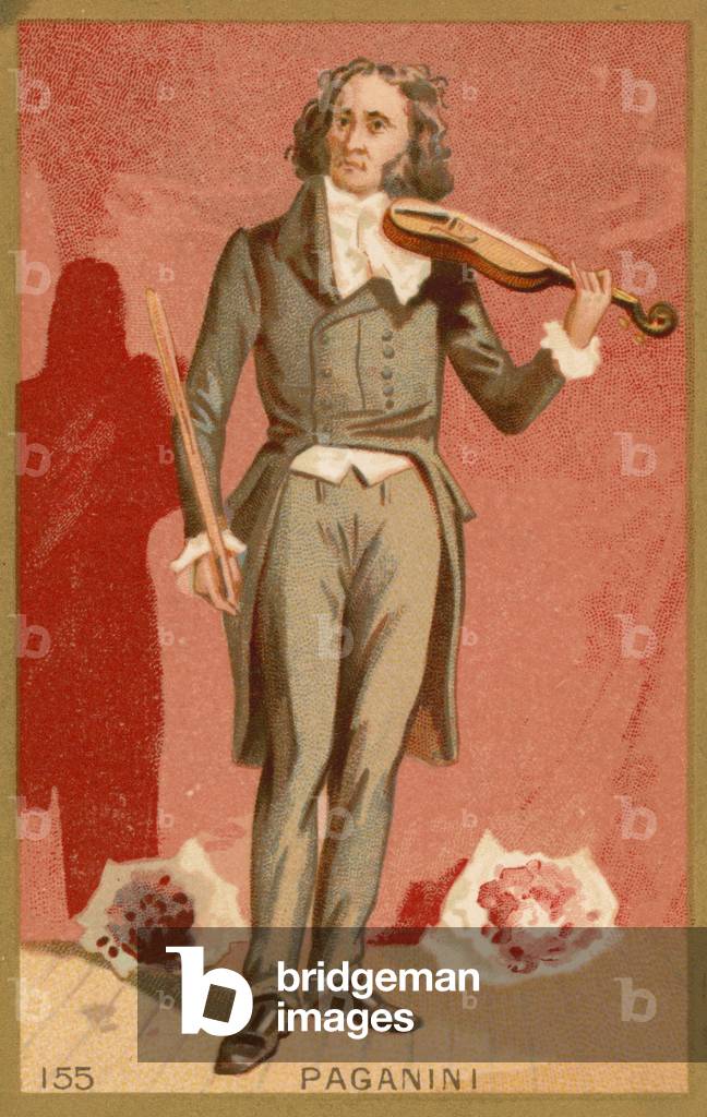 Niccolo Paganini, Italian violinist and composer (chromolitho)