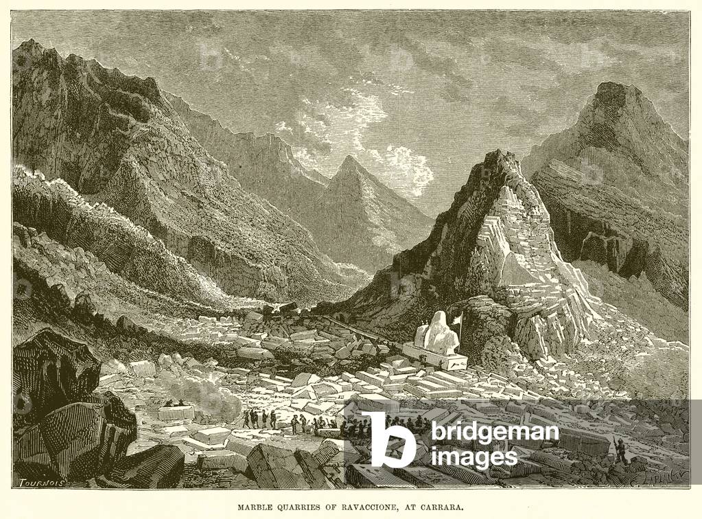 Marble Qurries of Ravaccione, at Carrara (engraving)