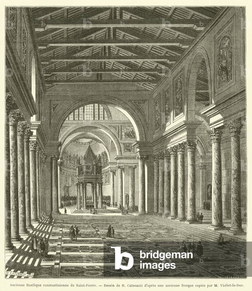 Ancienne Basilique constantinienne de Saint-Pierre (engraving)