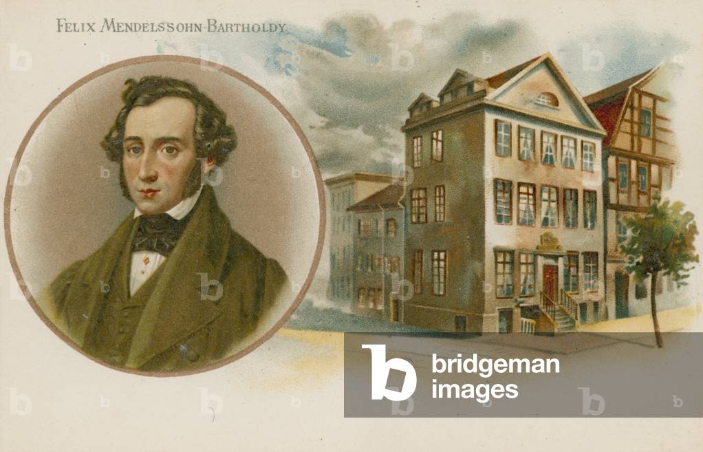 Felix Mendelssohn, German composer and musician (chromolitho)