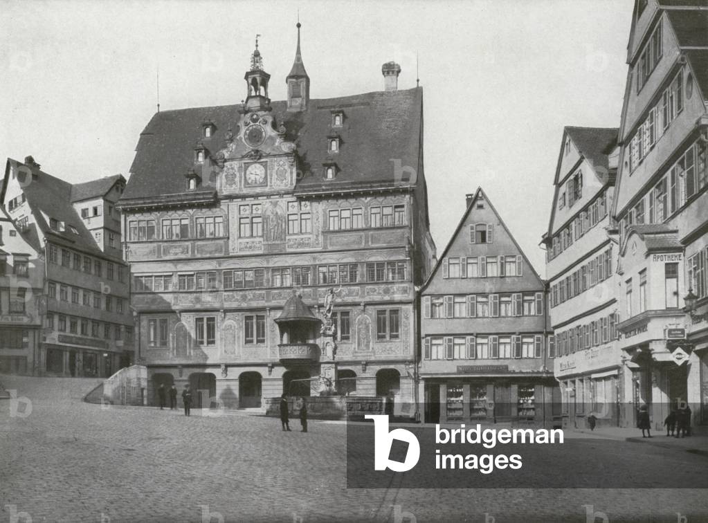 Tubingen, Rathaus (b/w photo)