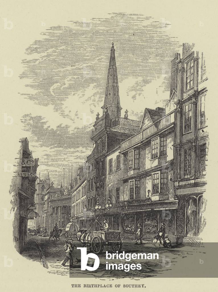 The birthplace of Southey (engraving)