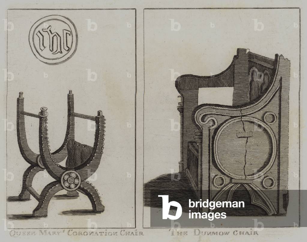 Queen Mary's Coronation Chair, The Dunmow Chair (engraving)