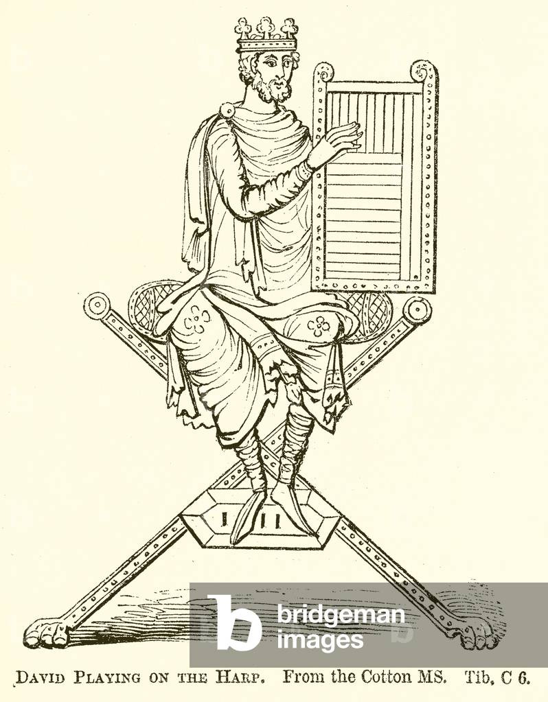David Playing on the Harp (engraving)