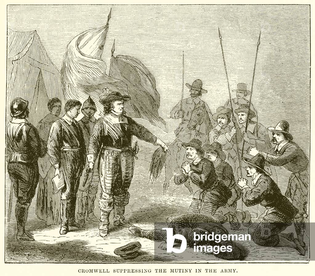 Cromwell Suppressing the Mutiny in the Army (engraving)