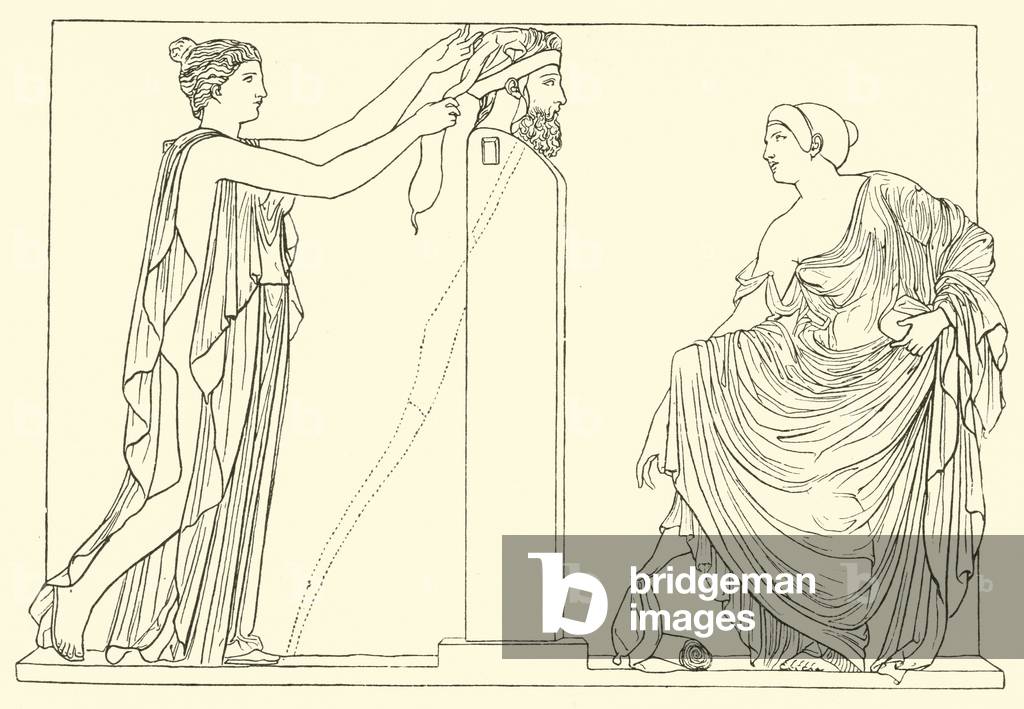 Decorating a Herm (engraving)