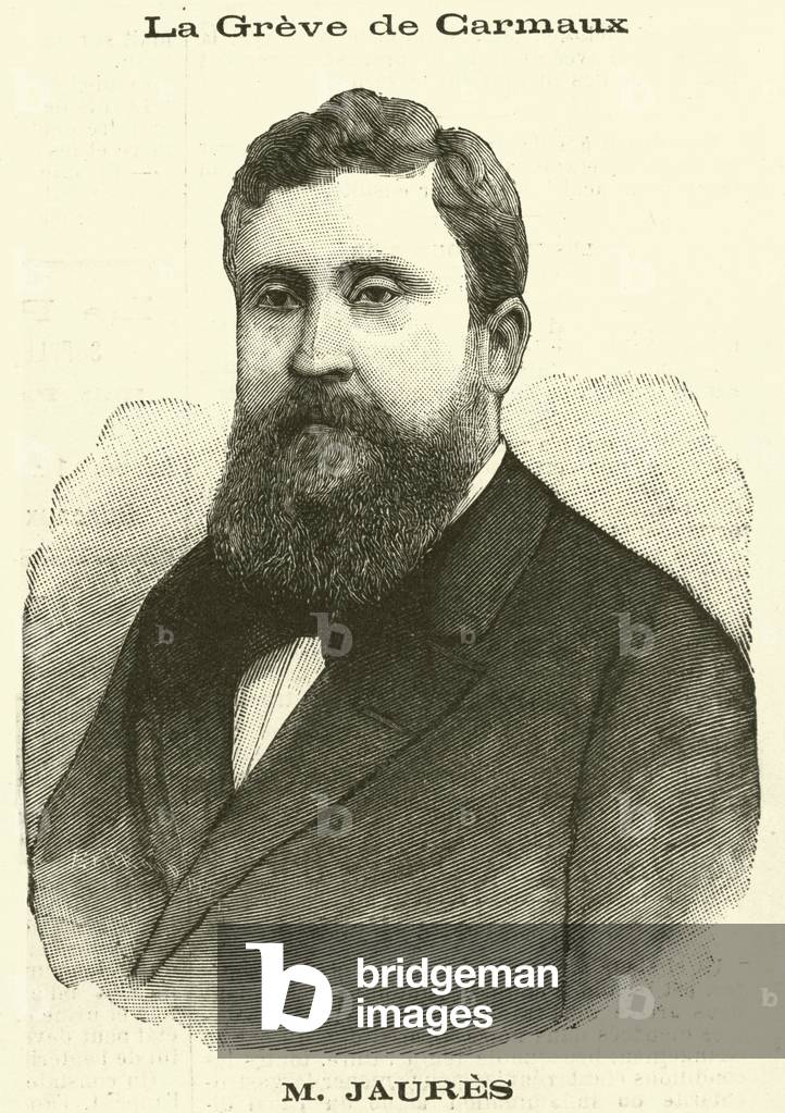 Jean Jaures, French socialist politician (engraving)