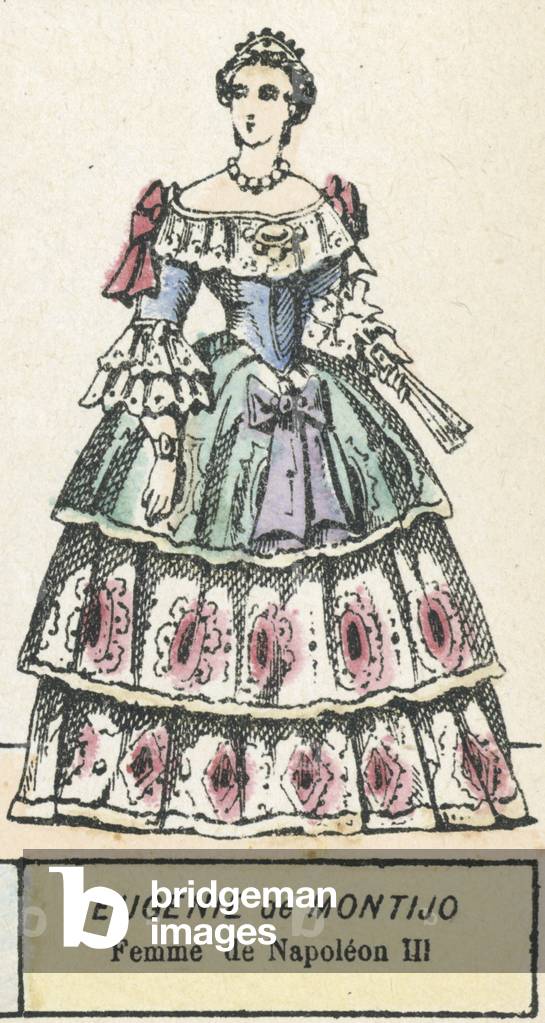 Eugenie de Montijo, Femme de Napoleon III (coloured engraving)