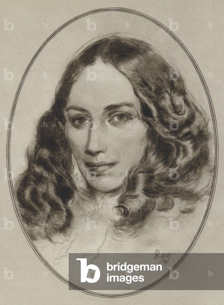 Elizabeth Barrett Browning (litho)