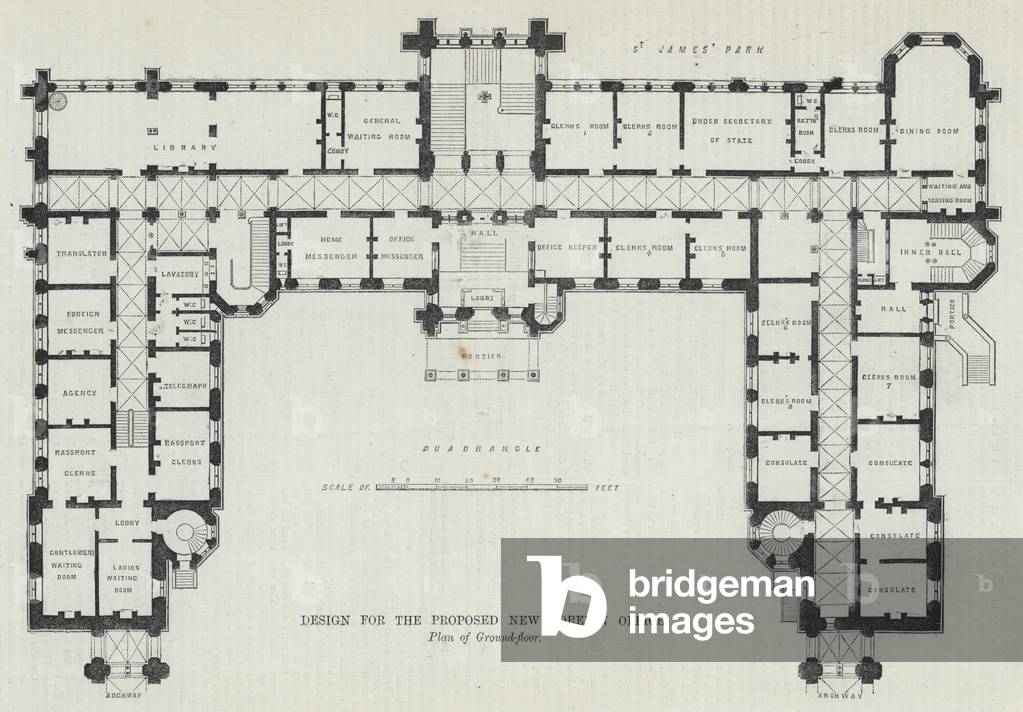 Design for the Proposed New Foreign Office (engraving)